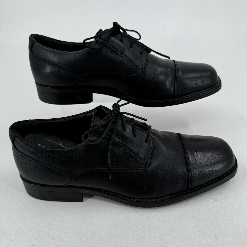 Bostonian Oxford Dress Shoes MENS Black Leather 25721 Lace Up Cap Toe SIZE 10